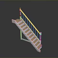 Modern Interior Staircase Design With White Railings And Wooden Steps