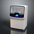 White And Blue Mobile Medical Laboratory Analytical Equipment With Transparent Front Panel And Digital