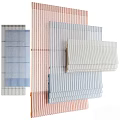 Striped Curtains In Multiple Colors Folded Stacked For Modern Home Design
