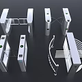 Various Types of Public Facility Turnstiles with Modern Stainless Steel Design and Access Control Features