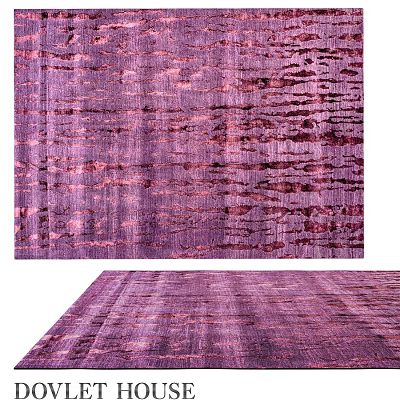 Textured Purple Square Carpet With Intricate Pattern For Living Room Decor 3d model