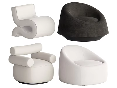 Stylish Modern Accent Chair Designs With Various Shapes And Contemporary Styles 3d model