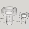 Modern Simple Glass Table Lamp Acrylic Table Lamp Mushroom Lamp Bedside Table Lamp Decorative Lamp 3d model