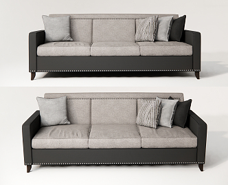 Modern Three-Seat Sofa Multi-Seat Sofa Casual Sofa Two-Seat Sofa 3d model