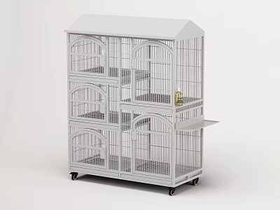 Supermarket Department Store Multi Tiered Rolling Display Rack with Shelves for Product 3d model
