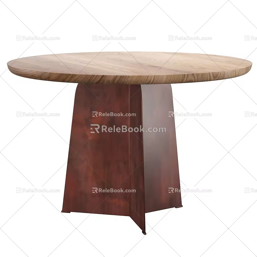 Antique Dining Table Solid Wood Dining Table Round Table Large Board Table Large Round Table Courtyard Round Table Outdoor Round Table Negotiation Table 3d model