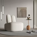 Modern Single Sofa Lazy Sofa Side Corner Chandelier Ornaments 3d model