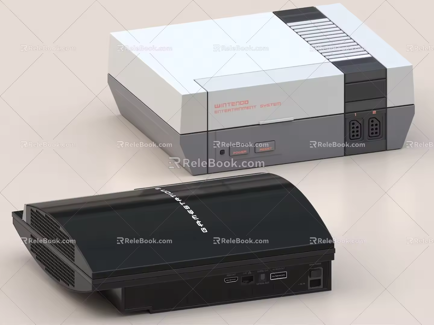 Game console game host server controller PS XBOX audio equipment player 3d model