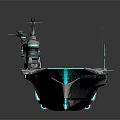 Futuristic Aircraft Carrier Design With Flight Deck And Modern Naval Architecture Structure
