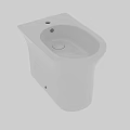 Modern White Ceramic Toilet With Sleek Smooth Design For Bathroom Interior