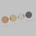 Decorative Metallic Sphere Components With Gold Bronze Silver And Chrome Finishes