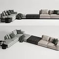 Modern corner sofa multiplayer corner sofa 3d model