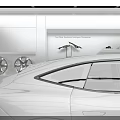 AVATR 4S Store Modern Showroom With Green And White Cars On