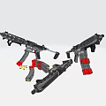 Game props submachine gun m elite 3 daniel handyside cook 3d model