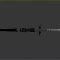 Modern Black Tactical Rifle With Red Dot Scope Barrel Grip And Magazine Design
