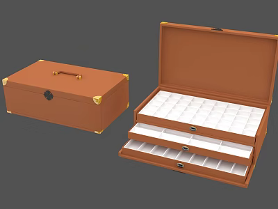 Showcase Shelf In Brown With Open Closed Design And Multiple Storage Drawers Compartments 3d model