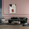 Modern Sofa Coffee Table Combination Simple Sofa Coffee Table Combination 3d model