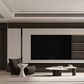 Modern Minimalist Open Plan Living And Dining Interior With Elegant Integrated Kitchen Design