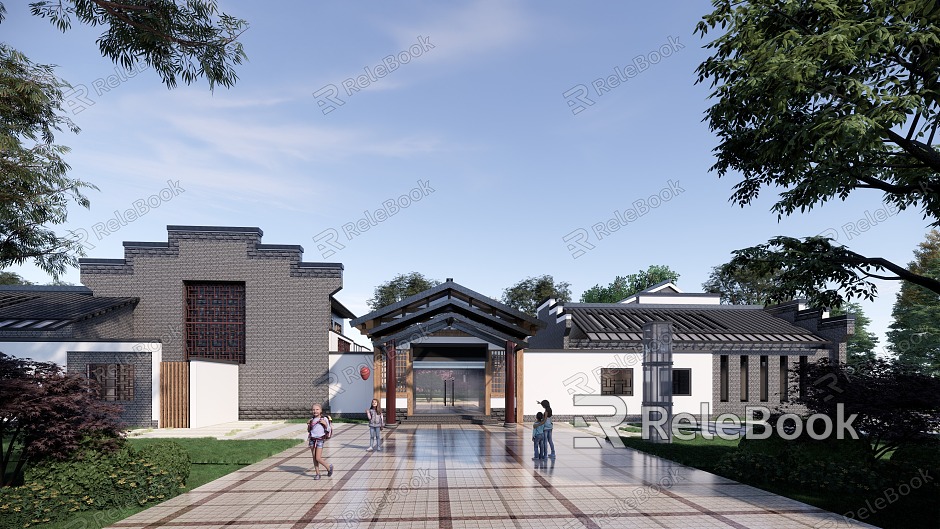 New Chinese Kindergarten Architecture Huizhou Kindergarten model