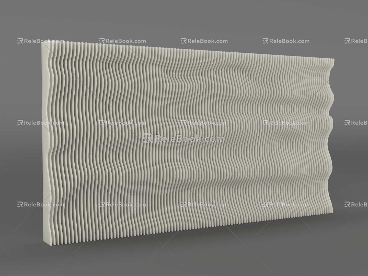 Wave plate grille ceiling ceiling wall ornaments 3d model