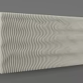 Decorative White Ceiling Panel With Wavy Striped Design For Modern Interiors