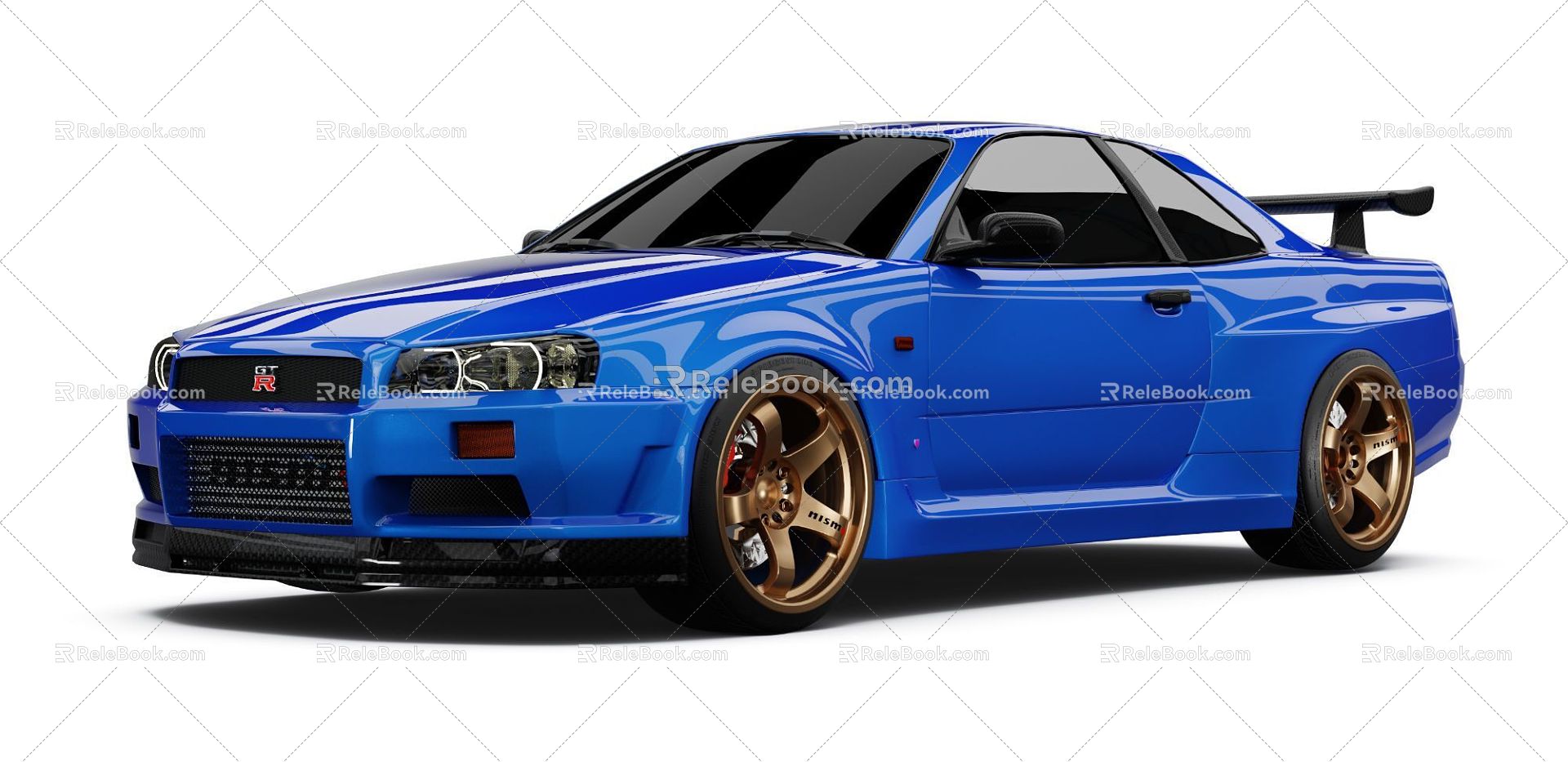 Car Sedan sports car GTR Nissan 3d model