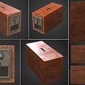 Vintage Wooden Storage Box With Decorative Lock And Natural Wood Grain Texture For Home Living