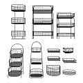 Versatile Metal Wire Shelving Units With Multiple Tiers And Various Designs