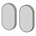 Modern Oval Wall Mirrors With Black And Gold Frames For Contemporary Home Decor