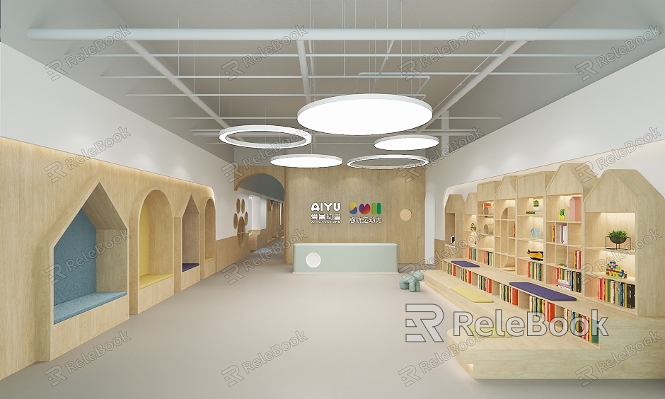 Modern Kindergarten Hall Kindergarten Children's Training Institution Hall model