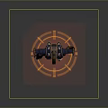 Black and Yellow Mechanical Robot With Sword Weapon Standing On Orange Circular Glowing Platform
