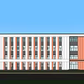 Modern Industrial Factory Building Multi-storey Factory Building Modern Factory Building Square Factory Building Multi-storey Office 3d model