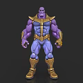 Thanos Game Movie Character With Purple Skin Gold Armor And Infinity Gauntlet