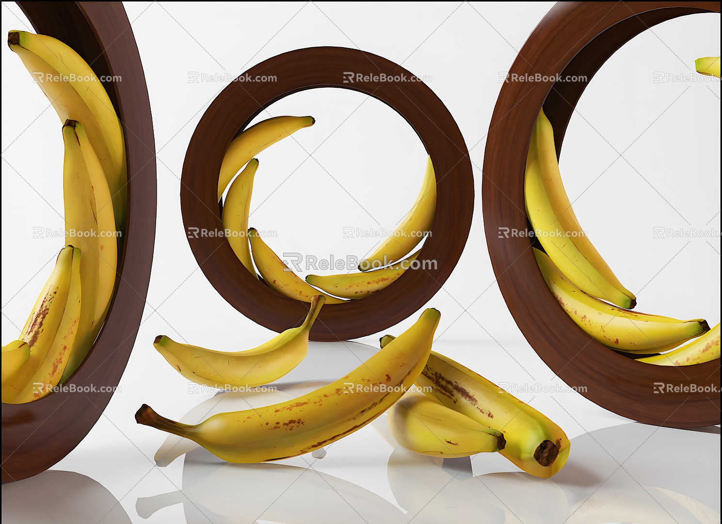 Realistic Banana Realistic Food Banana Fruit 3d model