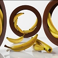 Realistic Banana Realistic Food Banana Fruit 3d model