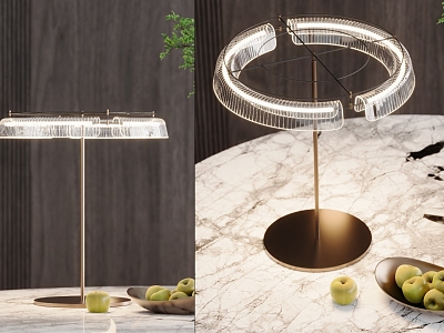 Modern Light Luxury Metal Glass Table Lamp Ornaments model