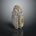 Natural Wooden Stone Material With Gray Pink Color And Mossy Surface Texture