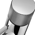 Chrome Tall Body Faucet with Single Hole Design and 1/2 Inch Connection Specifications