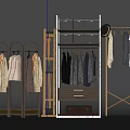 Practical Wardrobe Storage Design With Hanging Racks Drawers And Organized Clothes 3d model