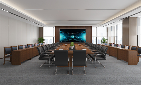 Modern Conference Room 3d model