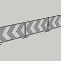 Metal Safety Fence with Gray and White Arrow Pattern Design Structure