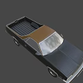 Classic Black and Brown Pickup Truck with Convertible Top and Vintage Design
