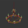 Elegant Classic Chandelier Furniture With Metal Frame And Candle Shaped Lights