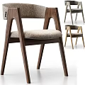 Modern Wooden Dining Chairs With Upholstered Seats And Sleek Curved Leg Design