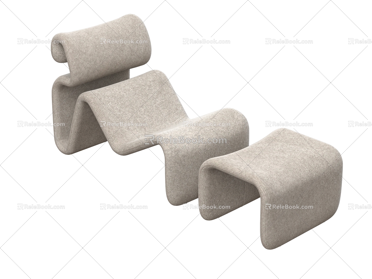 Modern recliner 3d model