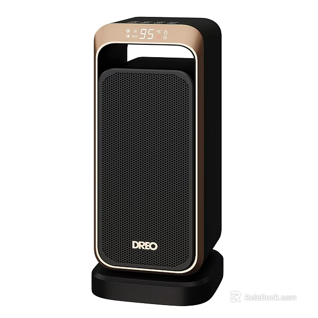 Dreo Modern Upright Speaker with Mesh Front Panel and Sleek Design 3d model