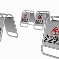 Reflective Metal Traffic Signs With No Parking Caution Wet Floor Messages