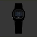 Stylish Black Digital Watch With Square Dial And Comfortable Black Strap