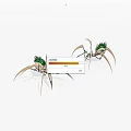 Two Mechanical Spider Models With Green Details And Long Legs On White Background
