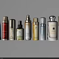 Daily Cleaning Skincare Products With Various Colored Bottles And Elegant Designs